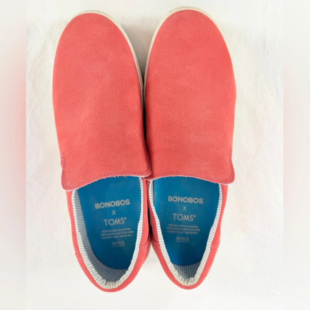 Tom’s x‎ Bonobos Casual Suede Slip On Shoe in Orange Size 10.5
